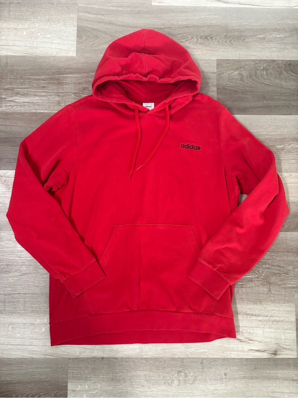 Adidas Men's Red Pullover Hoodie